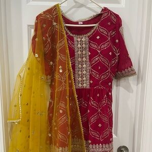 Pink/Yellow Lehenga